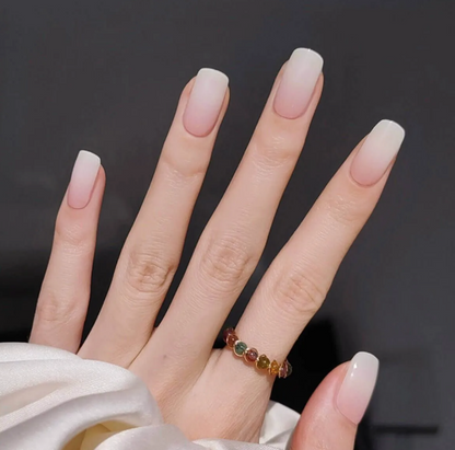 NUDE GRADIENT - SEMI-CURED UV GEL NAIL STICKER KIT