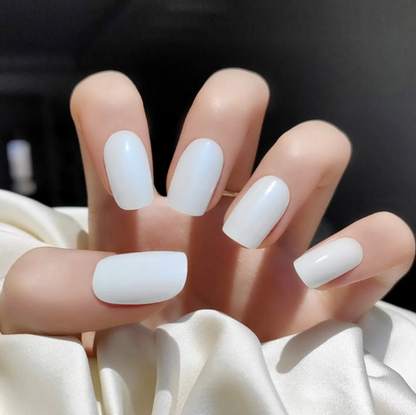 PEARL WHITE - UV SEMI CURED GEL NAIL STICKER KIT