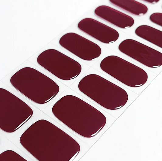 CRAZY RED - SEMI CURED UV GEL NAIL STICKER KIT