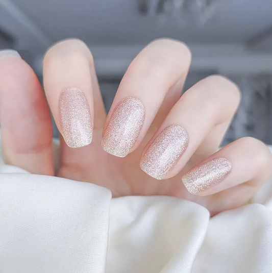 SHINY GOLD - SEMI-CURED UV-GEL NAIL STICKER KIT