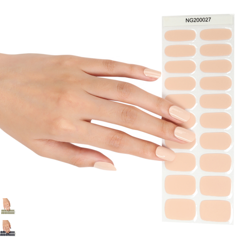 SKIN COLOUR - UV SEMI CURED GEL NAIL STICKER KIT