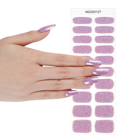 BRIGHT PINK - SEMI CURED UV GEL NAIL STICKER KIT