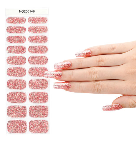 BRIGHT RED - SEMI CURED UV GEL NAIL STICKER KIT